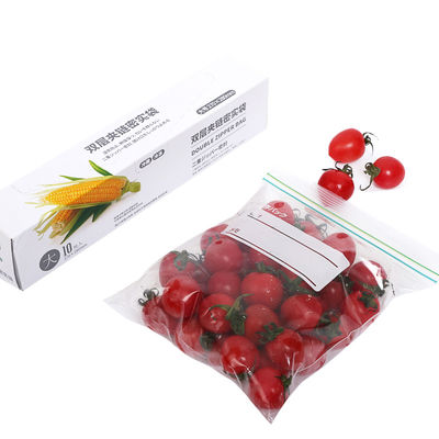 ποιότητας  Reusable HDPE LDPE Transparent Ziplock Bag Double Zipper Sealing εργοστάσιο