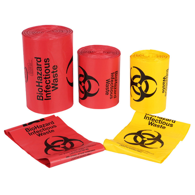 Ισχυρή ανθεκτική τσάντα αποβλήτων Biohazard ιατρική μολυσματική πλαστική στο ρόλο
