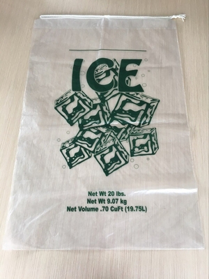 8LB LDPE παγοσακούλες με σχοινί - 10 