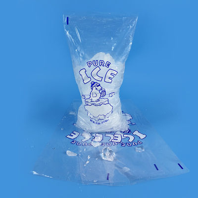 LDPE βαθμού τροφίμων πλαστικές τσάντες Drawstring ODM cOem για την αποθήκευση πάγου