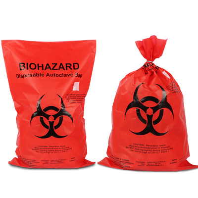 HDPE οι βιολογικά επικίνδυνες τσάντες αποβλήτων με Gravure την εκτύπωση προσαρμόζουν το μέγεθος
